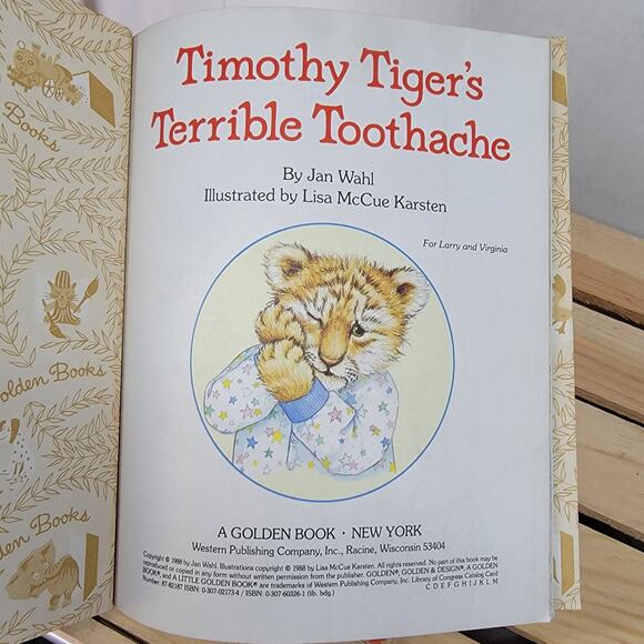 VINTAGE 2 Little Golden Books: Jingle Bells & Timothy Tiger (hardback) - Picture 4 of 6